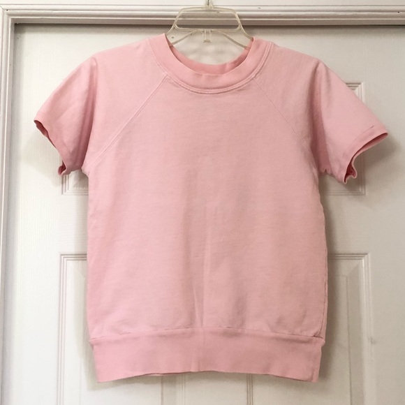 C&C California Tops - C&C California Pink Short Sleeve Pink Sweatshirt